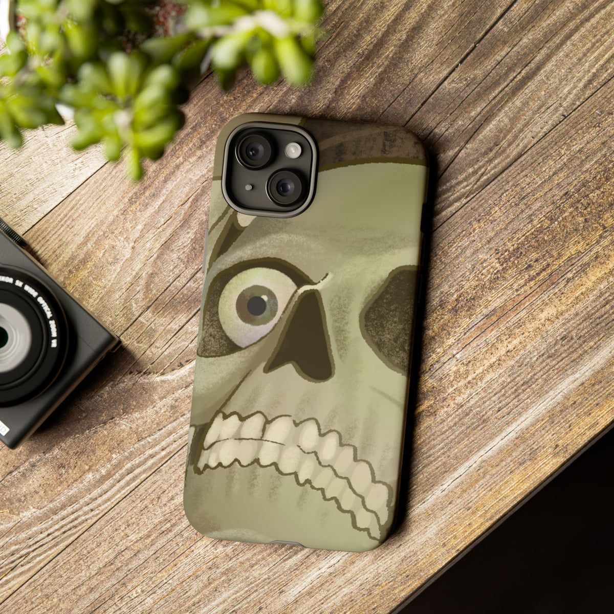 Skull Portrait Phone Case – Spooky Vintage Skeleton Protection