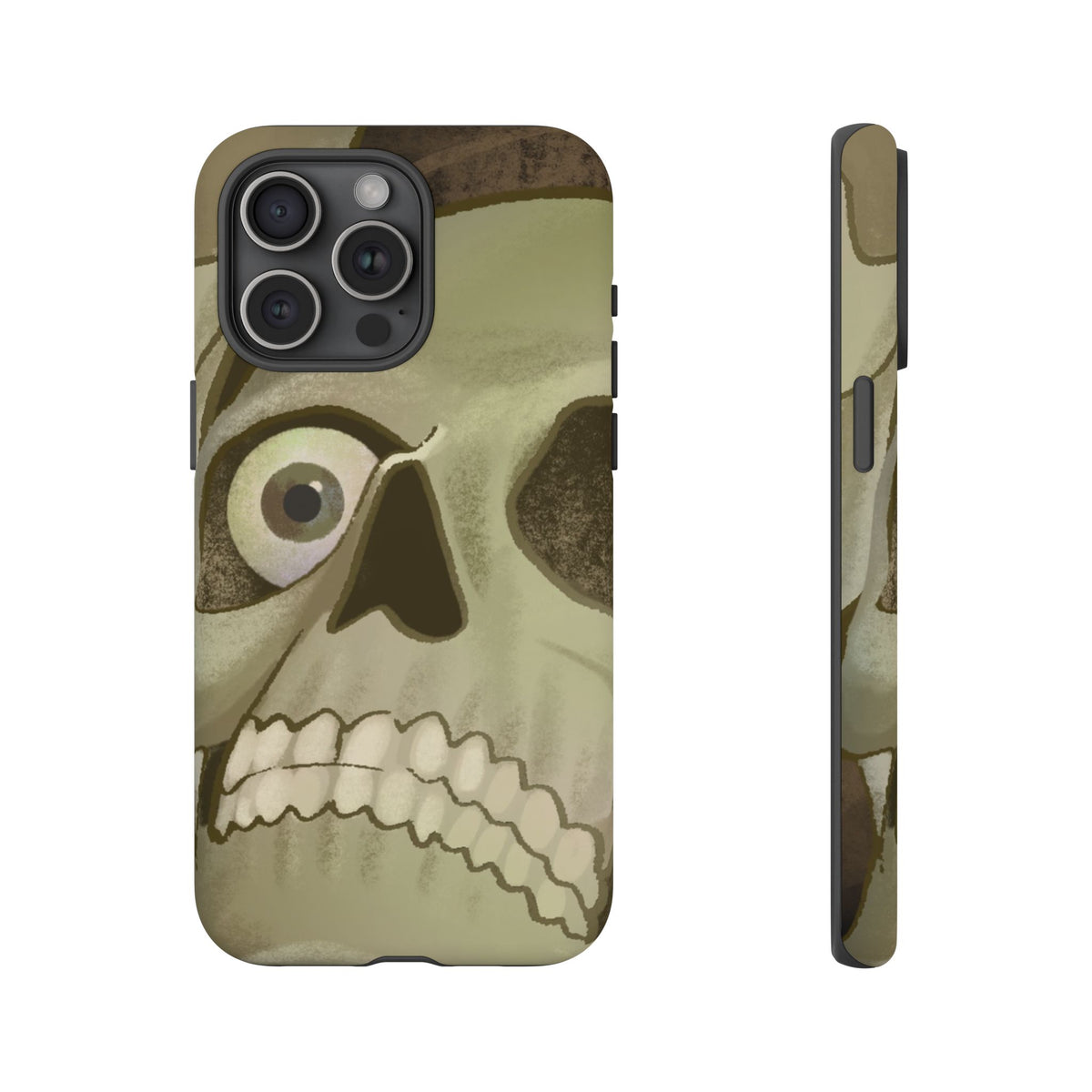 Skull Portrait Phone Case – Spooky Vintage Skeleton Protection