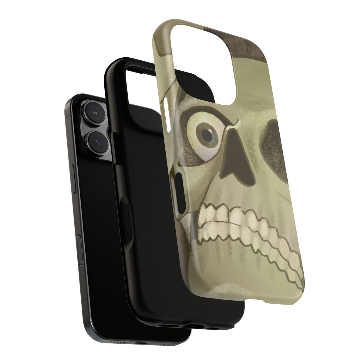 Skull Portrait Phone Case – Spooky Vintage Skeleton Protection