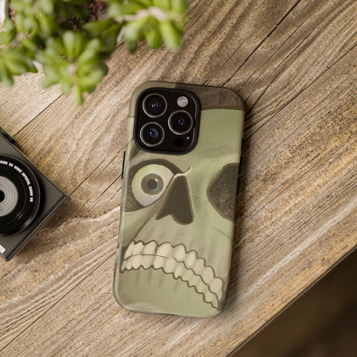 Skull Portrait Phone Case – Spooky Vintage Skeleton Protection